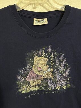 Northern Reflections Navy Bear Floral Graphic Tee